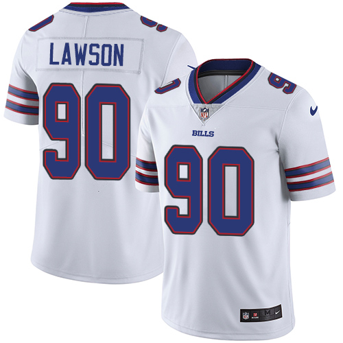 2019 men Buffalo Bills #90 Lawson white Nike Vapor Untouchable Limited NFL Jersey